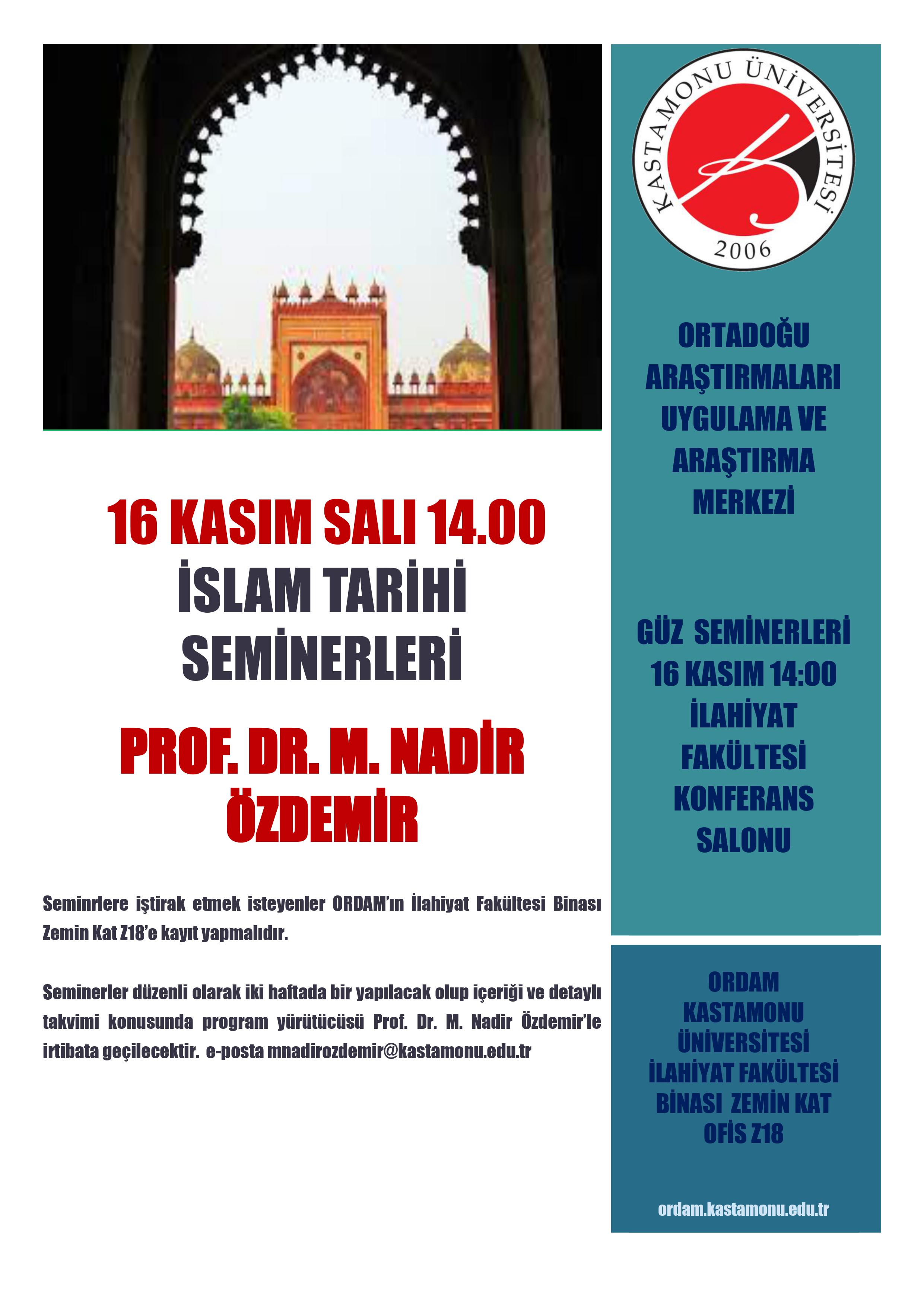 İSLAM TARİHİ SEMİNERLERİ
